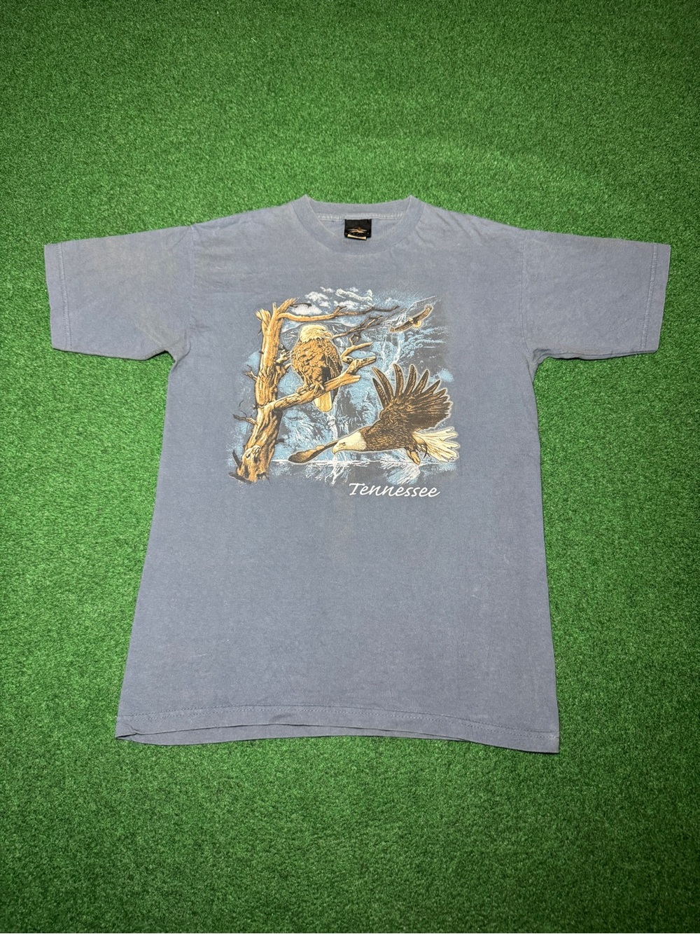 Bald Eagle Tennessee T Shirt Vintage Nature Animal Print Medium 19x28 Gray